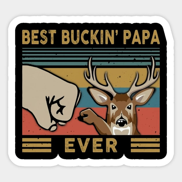 Best Buckin Papa Ever Sticker by irieana cabanbrbe